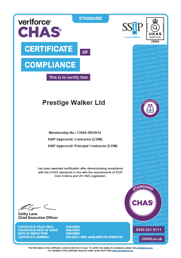 CHAS certificate of accreditation
